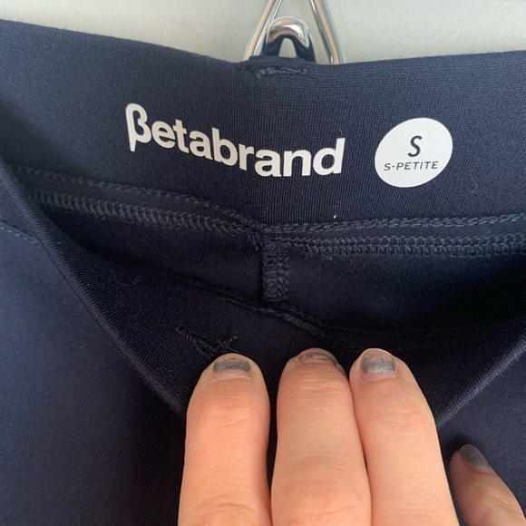 Betabrand Straight-Leg Two-Pocket Dress Yoga Pants (Navy) Small Short Petite - Picture 6 of 6